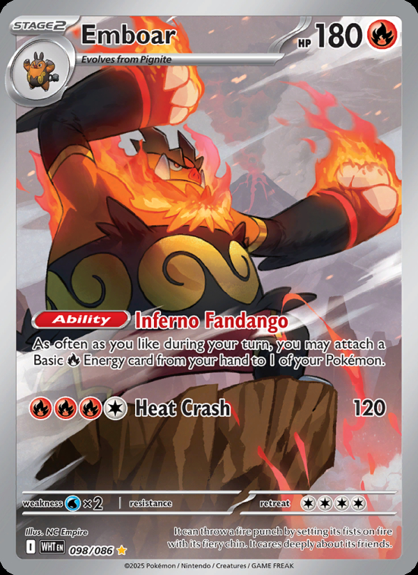 Emboar - 098 - White Flare